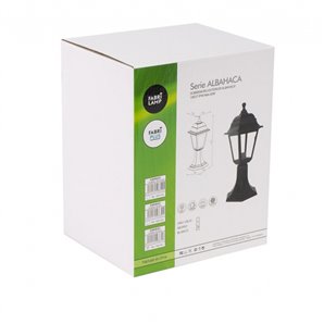 FAB 125871009 | Sobremuro Exterior Albahaca 1xe27 Negro Ip44 Policarbonato 41,5x16,5d 2