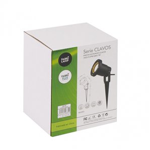 FAB 127671009 | Pincho Exterior Clavos 1xegu10 Negro Policarbonato Ip65 16,2x9,8d 2