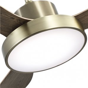 FAB 128591336 | Ventilador Hayate 40w 3300lm Cuero/roble 3 Asp 39x120x120cm 3000-4000-6000k C/remoto 2