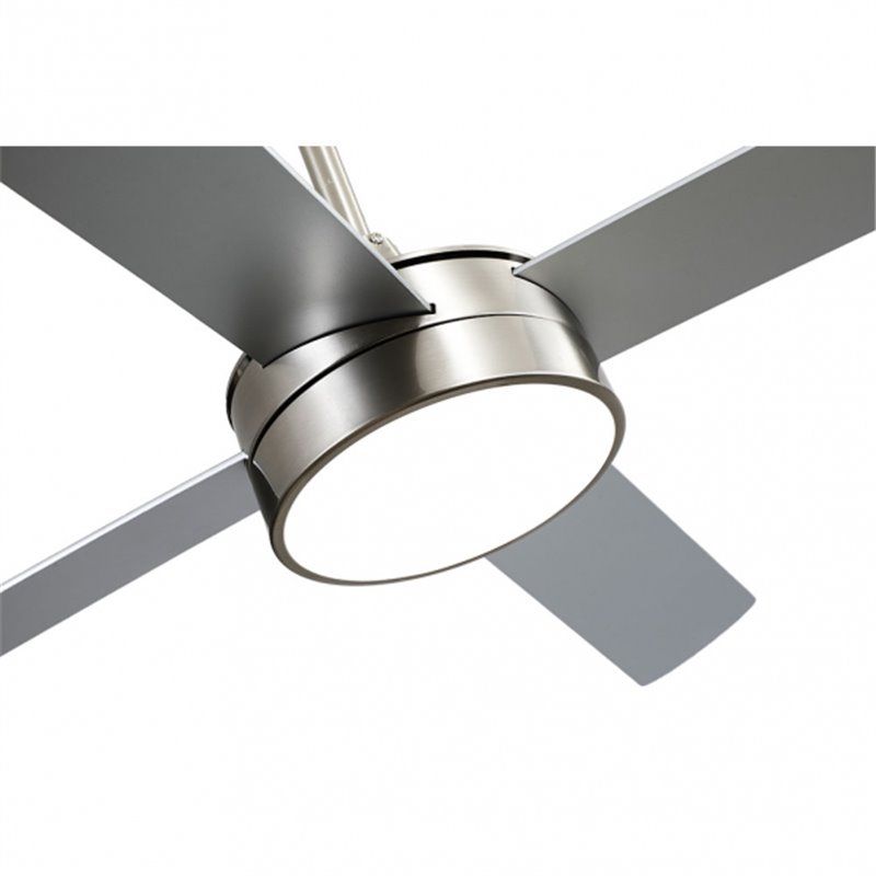 FAB 128791410 | Ventilador Nevery 24w 2950lm Niquel 4 Asp 132d Haya/plata 3000-4000-6000k C/remoto