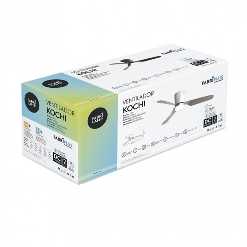 Ventilador 18W DC Kochi Branco 3 Lâminas