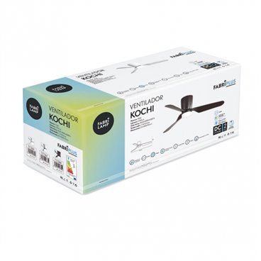 Ventilador de Teto DC 18W Kochi Marrom 3 Lâminas Marrom