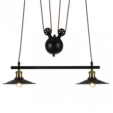 FAB 132692009 | Pingente Triguero 2xe27 Preto Regx22x70 Cm