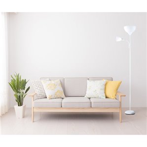 FAB 135542001 | Pie De Salon Rigel 1xe27+1xe14 C/lector Blanco 180x34x25,5 Cm 2