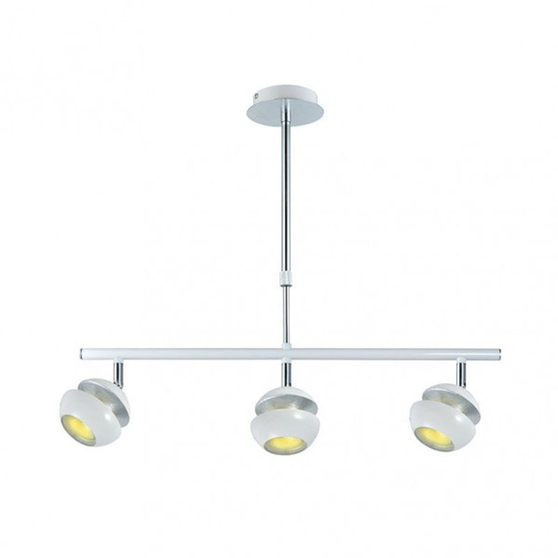 FAB 142053001 | Colgante Beethoven Blanco/plata 3xgu10