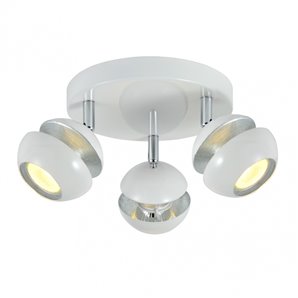 FAB 142083001 | Plafon Beethoven 3xgu10 Blanco/plata  14x22x22 Cm 2