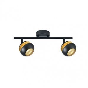 FAB 142092009 | Regleta Beethoven 2xgu10 Negro/oro 14x36,5x8,5 Cm 2