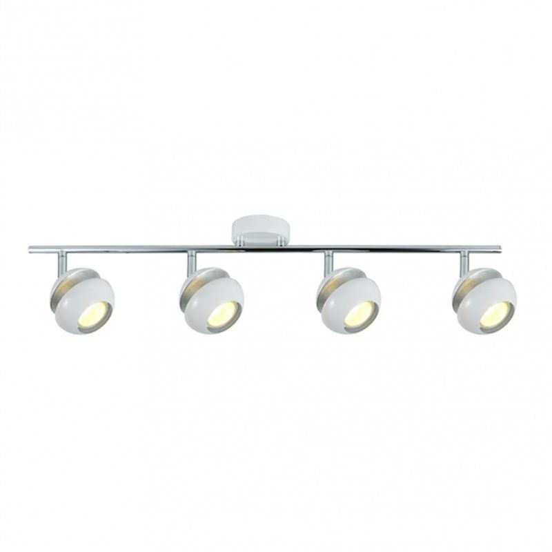 FAB 142094001 | Regleta Beethoven 4xgu10 Blanco/plata  14x69,5x8,5 Cm