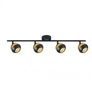 FAB 142094009 | Regleta Beethoven 4xgu10 Negro/oro 14x69,5x8,5 Cm 2