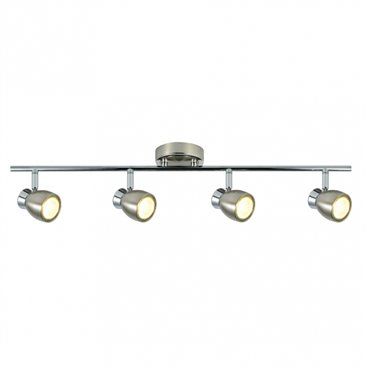 FAB 142494003 | Regleta Chacho 4xgu10 Niquel 14x69,5x10 Cm