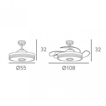 Ventilador DC Bluetooth Matanuska 72W