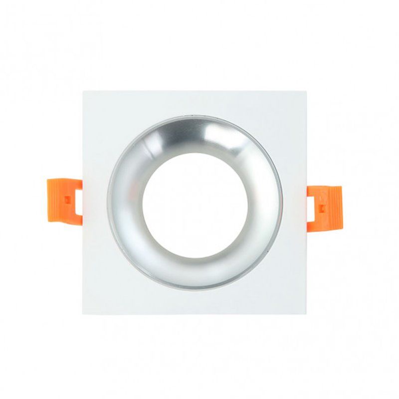 FAB 14448CU46 | Empotrable Anou 1xgu10 Cuadrado Blanco/cromo  2x9,2x9,2 Cm 8 De Corte.c/portalampara