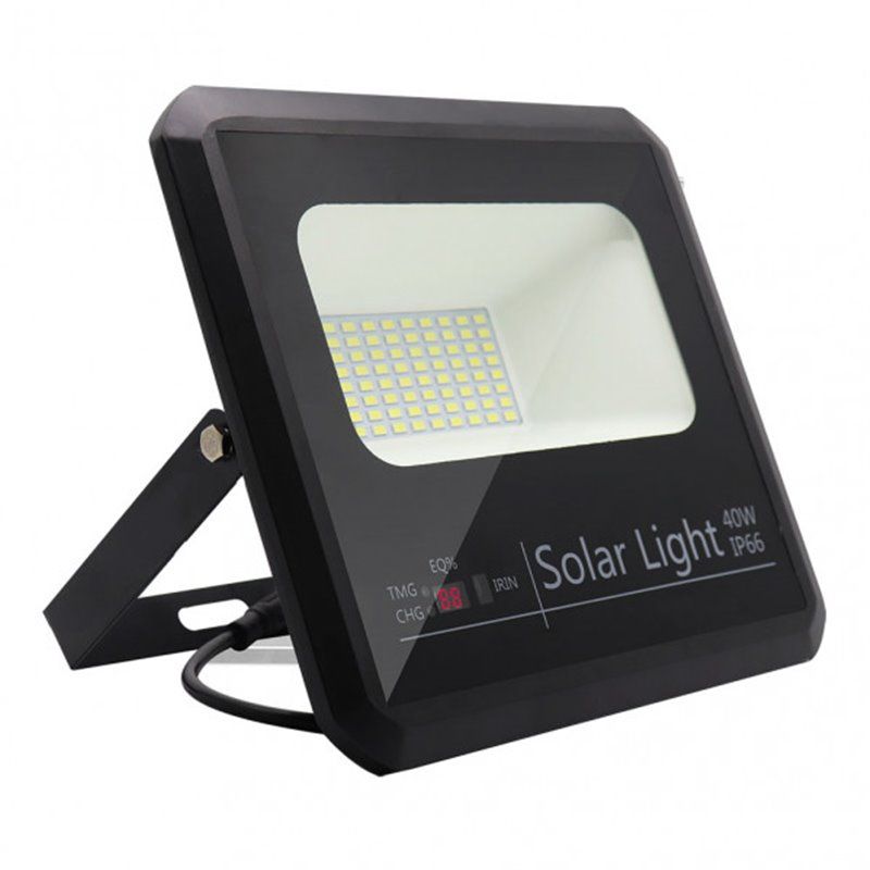 FAB 147280409 | Proyector Solar Malaquita 40w 6500k Negro 3600lm (20,5x23x6)(35x23,5x2)cm mando y Cable 5m