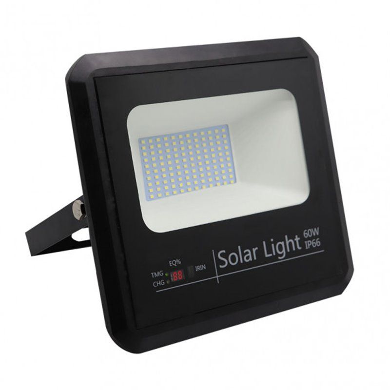 FAB 147280609 | Proyector Solar Malaquita 60w 6500k Negro 5400lm (23x25,5x6,5)(35x35x2)cm Mando Y Cable 5m