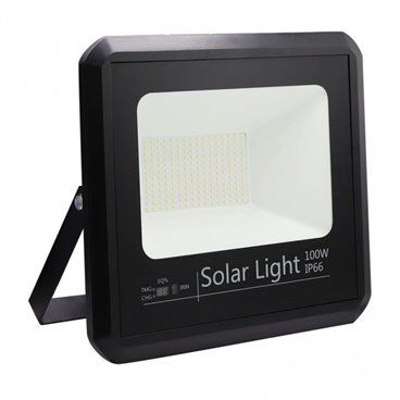 FAB 147281009 | Proyector Solar Malaquita 100w 6500k Negro 9000lm (28,5x32x8)(53x35x2)cm Mando Y Cable 5m