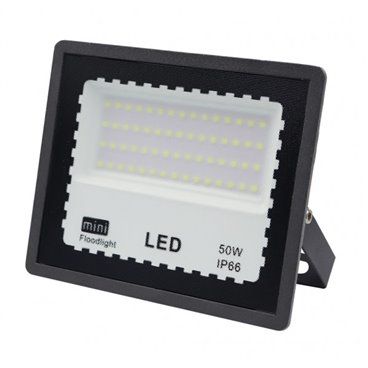 FAB 147490509 | Projetor Zircão 50w 4000k Preto 5000lm 120º 13,2x16,2x2,3 Cm Ip66