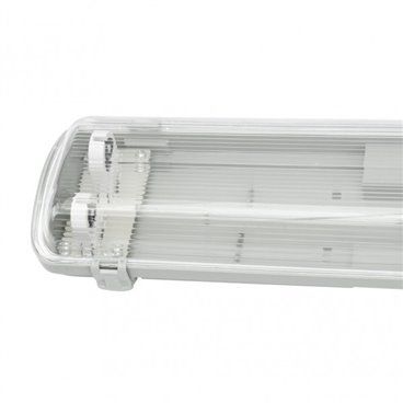 FAB 150492150 | Pantalla Estanca 150cm Lines  Para Led 2xt8 Ip54 Gris/transparente 157x11,5x6 Cm