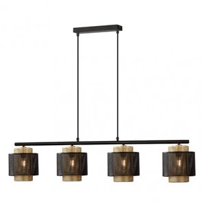 FAB 153354016 | Lampara Kyoto 4xe27 Negro/oro Regx106x16 Cm 2