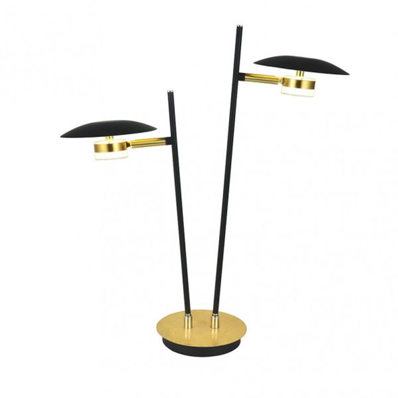 FAB 153672016 | Sobremesa Ciudad Del Cabo 2l 12w 4000k Negro/oro 52x32x15 Cm 1080 Lm Dirigible Y Orientable