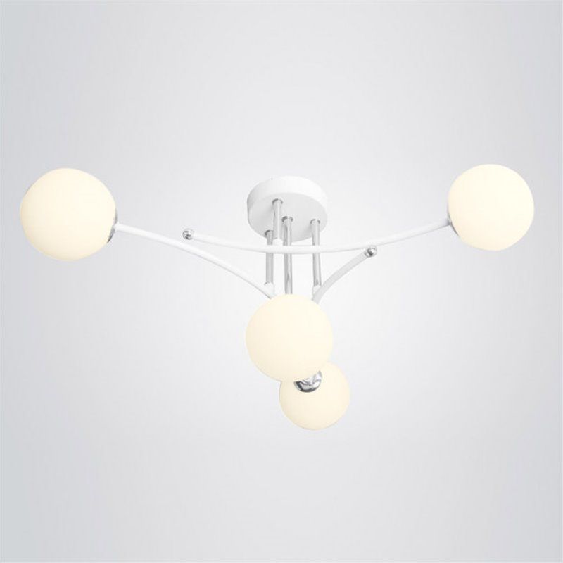 FAB 154554001 | Lampara La Habana 4xg9 Blanco/cromo 59x59x25 Cm