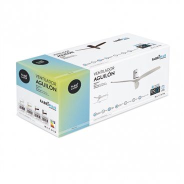 FAB 128290301 | Ventilador Dc Aguilon Blanco 3 Aspas Blancas 5 Velocidades Sin Luz Remoto Y Temporiz.132d
