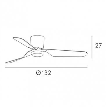 Ventilador 18W DC Kochi Branco 3 Lâminas