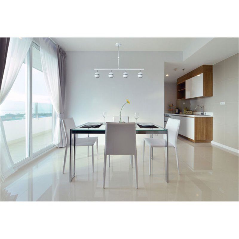 FAB 142054001 | Colgante Beethoven Blanco/plata 4xgu10