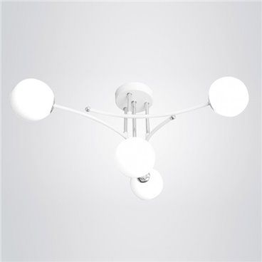 FAB 154554001 | Lampara La Habana 4xg9 Blanco/cromo 59x59x25 Cm