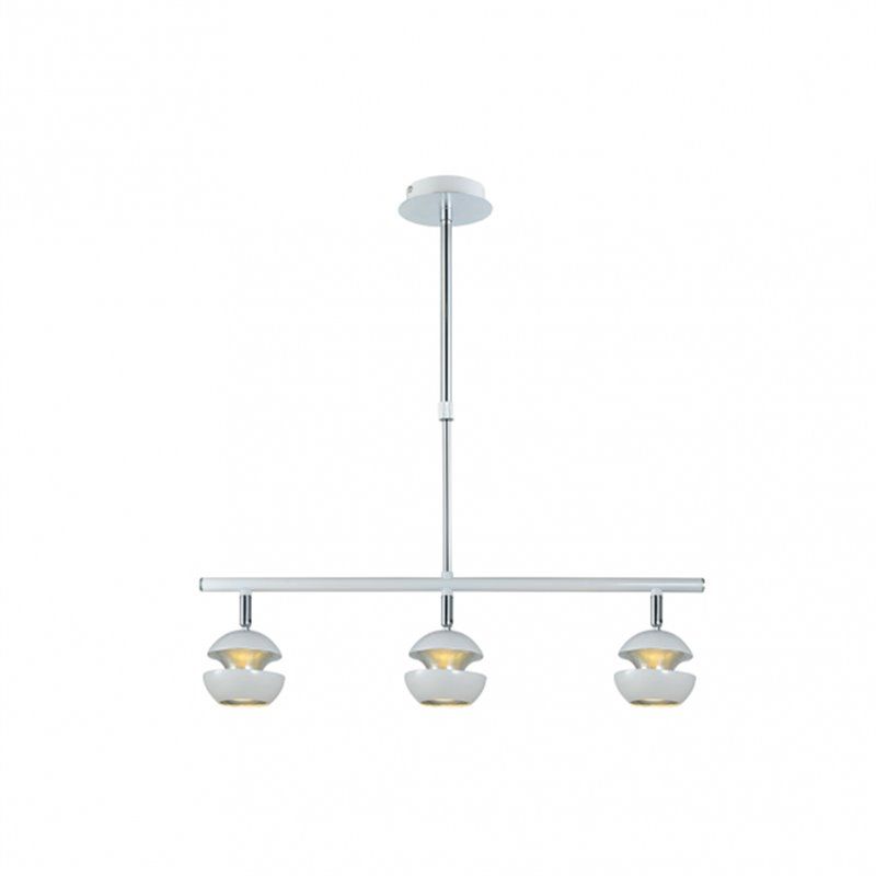 FAB 142053001 | Colgante Beethoven Blanco/plata 3xgu10