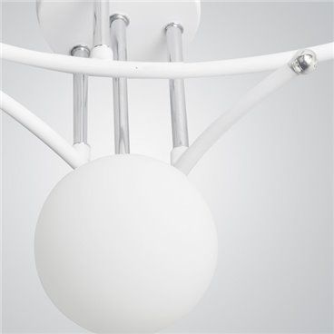 FAB 154554001 | Lampara La Habana 4xg9 Blanco/cromo 59x59x25 Cm