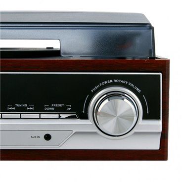 FAB P019CR1113 | Tocadiscos 33/45/78 Rpm Lcd Radio Am/fm Pll  Estereo Entrada Auxiliar Despertador