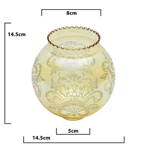 Abajur de vidro AMBER com duas bocas 14cm boca 5cm 2