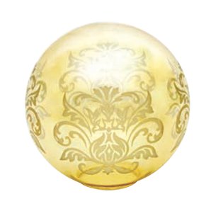 Abajur bola de vidro AMBER com desenho de 14cm e boca de...