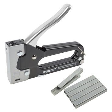 SET DE GRAPADORA TACOCRAFT 5. GRAPADORA CON CAJA METÁLICA PARA GRAPAS 4-8MM TIPO 053 INCL.1000 GRAPAS 8MM TIPO 053. WOLFCRAFT