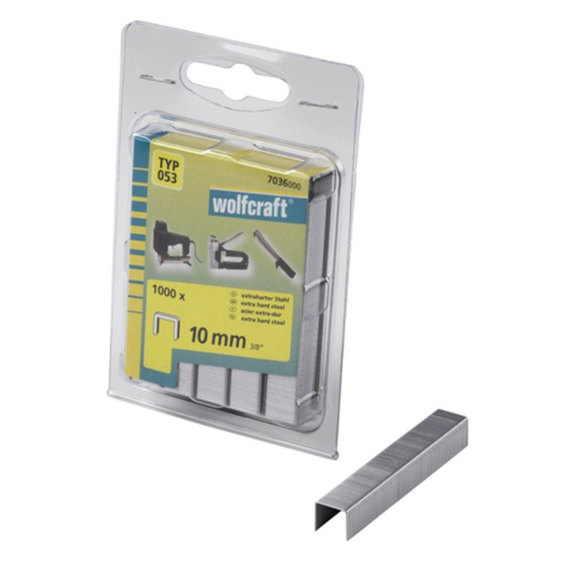 Pack 1400 grapas de lomo ancho 8mm. 7031000 wolfcraft