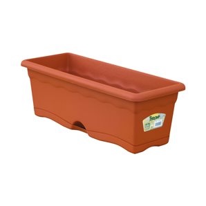 Jardinera plato integrado 60x20cm terracota