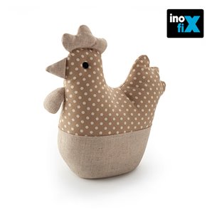 TOPE TEXTIL SUJETAPUERTAS 1KG GALLINA BEIGE. TEJIDO TEXTIL DE POLIÉSTER RELLENADOS DE ALGODÓN SINTÉTICO Y ARENA, MUY ÚTILES Y PR