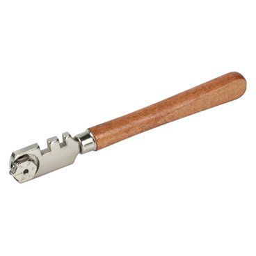 CORTADOR DE VIDRIO STANDARD, CON MANGO DE MADERA Y 6 RUEDAS DE CORTE DE RECAMBIO EN HM PARA CORTAR VIDRIO, CERÁMICA, AZULEJOS PA