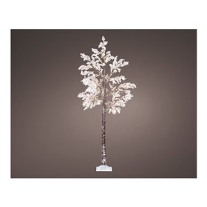 ARBOL MICRO LED FLORES BLANCAS IP44 210CM 270L