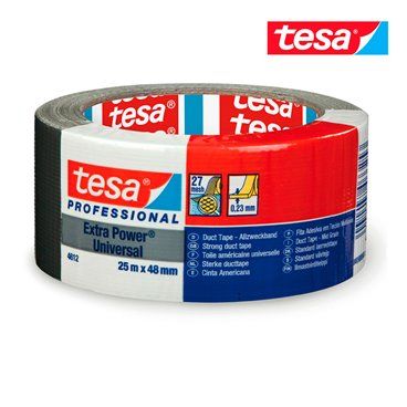 CINTA AMERICANA NEGRA EXTRA POWER UNIVERSAL 25M X 48MM 4612 TESA
