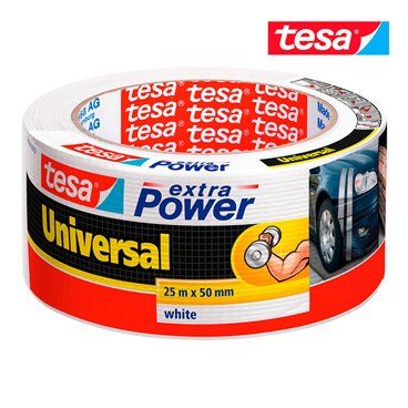 CINTA UNIVERSAL BLANCA EXTRA POWER UNIVERSAL 25M X 50MM 56388 TESA