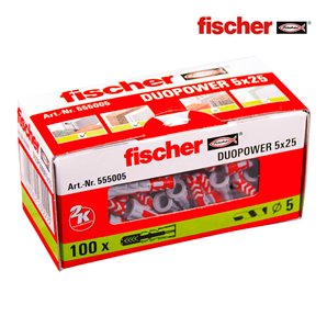 Pack 100 tacos duo power 5x25 555005 fischer