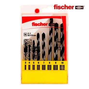 Pack 8 brocas percusion e 3/4/5/6/7/8/9/10  536607 fischer