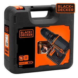  TALADRO ATORNILLADOR 18V BLACK+DECKER. PORTABROCAS 10MM,0-650 RPM. INCLUYE 1 BATERÍA 1,5AH DE LITIO,CARGADOR Y MALETÍN. 2