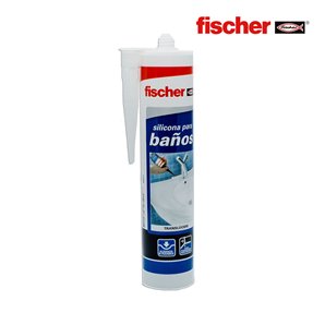 SILICONA SANITARIOS TRANSPARENTE 300 ML FISCHER. SILICONA DE EXCELENTE COMPORTAMIENTO FRENTE A LOS AGENTES ATMOSFÉRICOS: OZONO, 