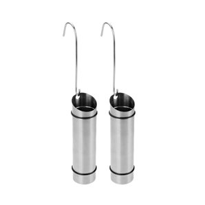SET 2UNI HUMIDIFICADOR INOX . ACERO INOXIDABLE Ø5x20cm (diametro/alto) CADA UNO CON GANCHO DE SUJECIÓN.