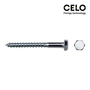 CAJA 200 UNI. TIRAFONDO HEXAGONAL DIN/REF 571 8X70 ZINCADO CELO