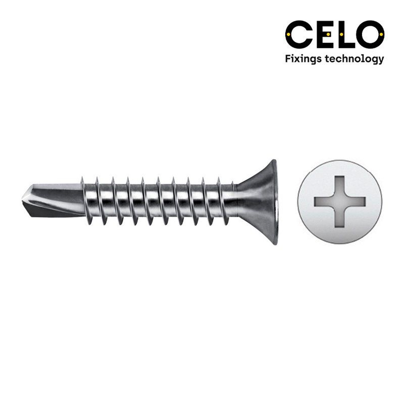 Caja 250 uni. punta broca avellanada philips din/ref 7504p 4,8x25 zincado celo