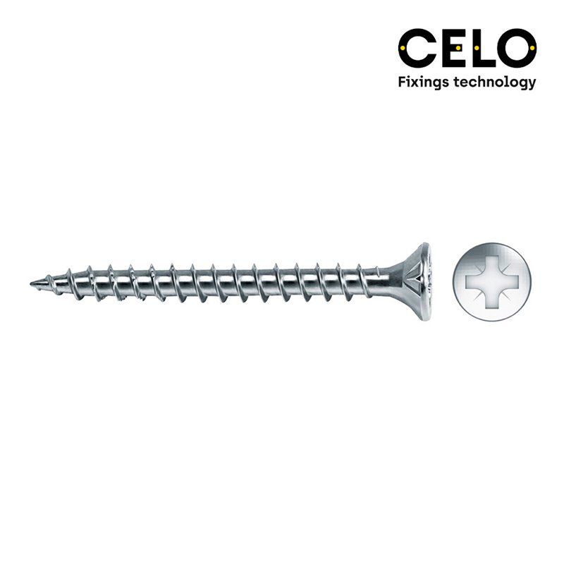 Caja 250 uni. tornillo madera avell. pozi din/ref vlox 4x60 zinc. + lubr. celo
