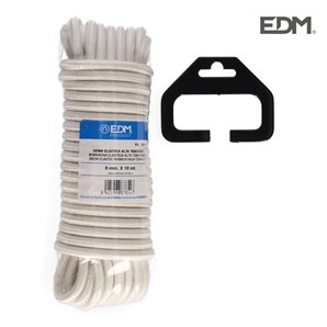 MADEJA 10 MT. GOMA ELASTICA ALTA TENACIDAD BLANCA. CALIBRE 8 MM EDM